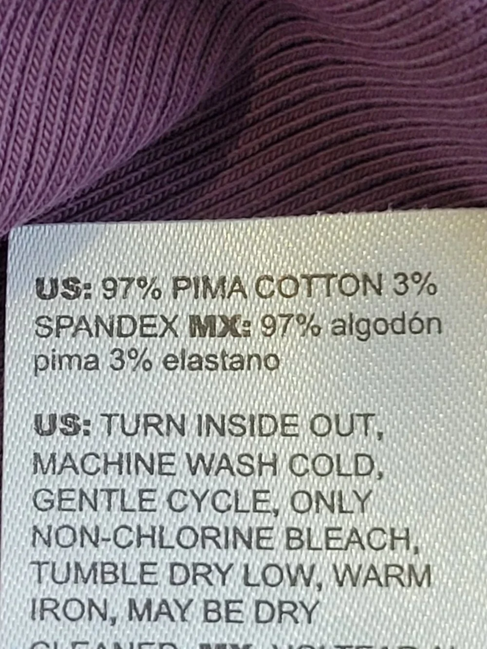 WHBM FORME Ribbed Stretch Button Long-Sleeve Tee
